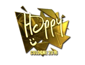 Sticker | Happy (Gold) | Cologne 2016 image