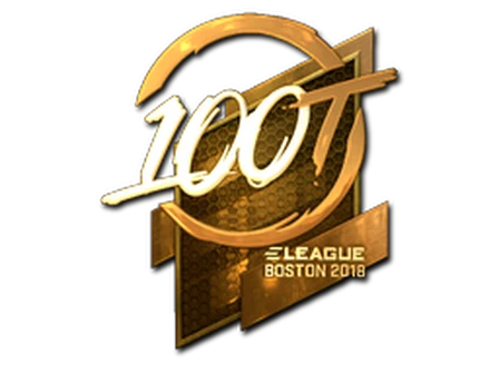 Sticker | 100 Thieves (Gold) | Boston 2018 image