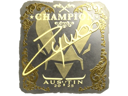 Sticker | ZywOo (Gold, Champion) | Austin 2025 image