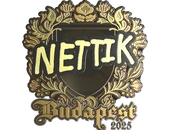 Sticker | nettik (Gold) | Budapest 2025 image