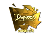 Sticker | dupreeh (Gold) | Cologne 2016 image