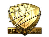 Sticker | apEX (Gold) | Krakow 2017 image
