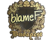 Sticker | blameF (Gold) | Budapest 2025 image