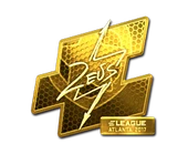 Sticker | Zeus (Gold) | Atlanta 2017 image