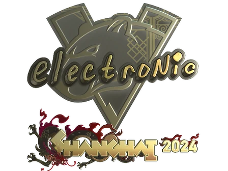 Sticker | electronic (Gold) | Shanghai 2024 image