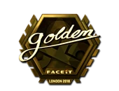 Sticker | Golden (Gold) | London 2018 image
