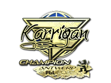 Sticker | karrigan (Gold, Champion) | Antwerp 2022 image