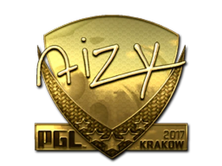 Sticker | aizy (Gold) | Krakow 2017 image