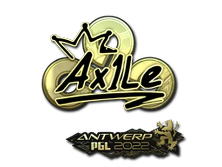 Sticker | Ax1Le (Gold) | Antwerp 2022 image