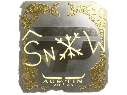 Sticker | snow (Gold) | Austin 2025 image