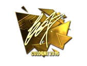 Sticker | fox (Gold) | Cologne 2016 image