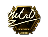 Sticker | nitr0 (Gold) | London 2018 image
