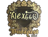 Sticker | alex666 (Gold) | Budapest 2025 image