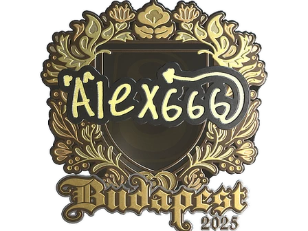 Sticker | alex666 (Gold) | Budapest 2025 image