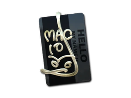 Sticker | Hello MAC-10 (Gold) image