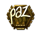 Sticker | paz (Gold) | London 2018 image
