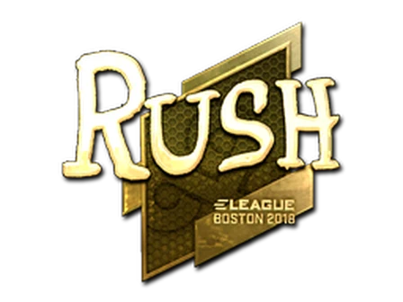 Sticker | RUSH (Gold) | Boston 2018 image
