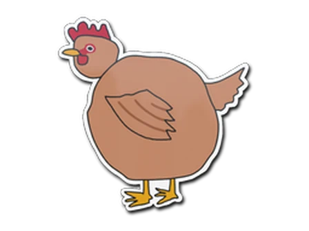 Sticker | Poorly Drawn Chicken image