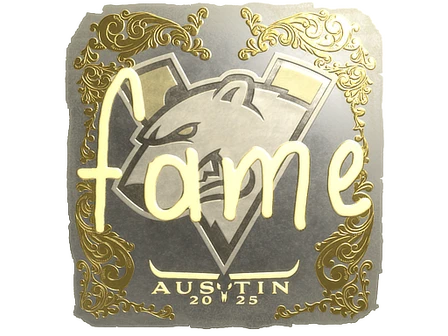 Sticker | fame (Gold) | Austin 2025 image