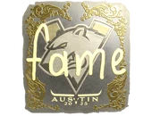 Sticker | fame (Gold) | Austin 2025 image
