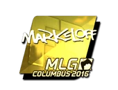 Sticker | markeloff (Gold) | MLG Columbus 2016 image