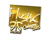 Sticker | flusha (Gold) | Cologne 2015 image