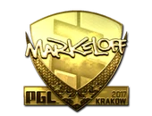 Sticker | markeloff (Gold) | Krakow 2017 image
