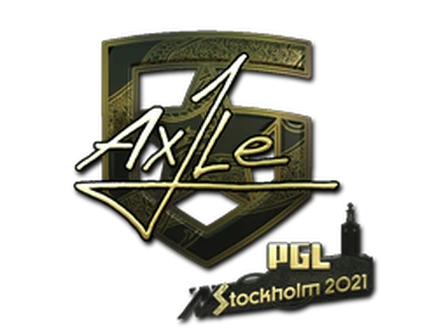 Sticker | Ax1Le (Gold) | Stockholm 2021 image