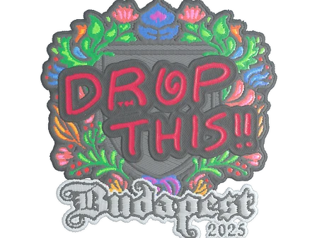 Sticker | drop (Embroidered) | Budapest 2025 image