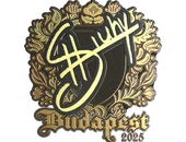 Sticker | siuhy (Gold) | Budapest 2025 image