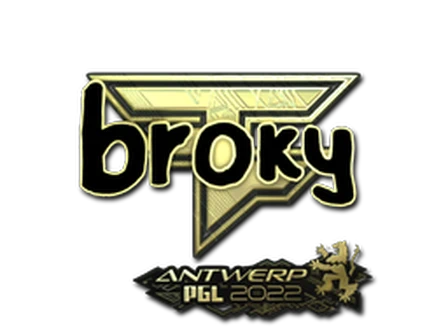 Sticker | broky (Gold) | Antwerp 2022 image