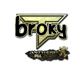 Sticker | broky (Gold) | Antwerp 2022 image
