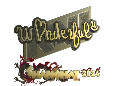 Sticker | w0nderful (Gold) | Shanghai 2024 image