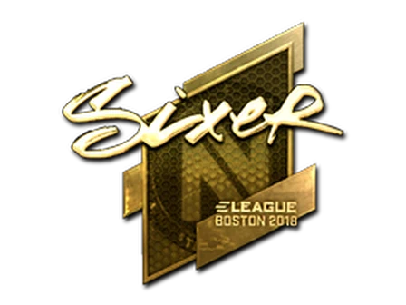 Sticker | SIXER (Gold) | Boston 2018 image