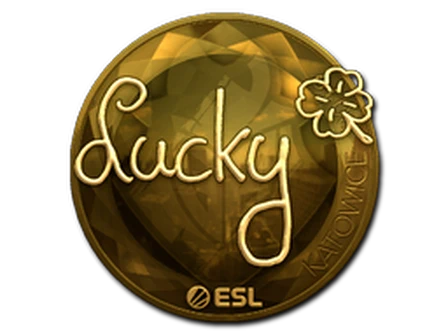 Sticker | Lucky (Gold) | Katowice 2019 image