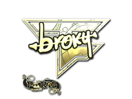 Sticker | broky (Gold) | Paris 2023 image