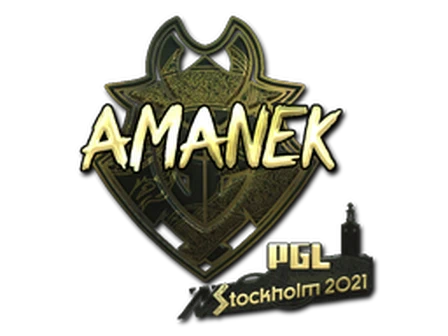 Sticker | AMANEK (Gold) | Stockholm 2021 image