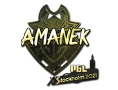 Sticker | AMANEK (Gold) | Stockholm 2021 image