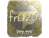 Sticker | frozen (Gold) | Austin 2025 image