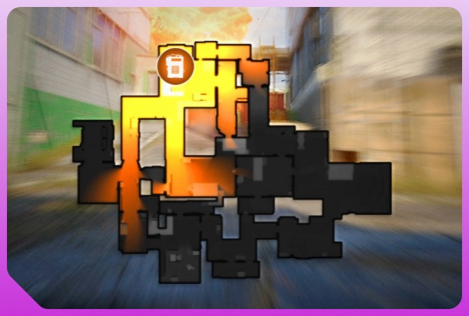 A captura de ecrã de CS2 mostra a bomba C4 plantada no mapa Cache. A imagem ilustra um artigo sobre a atualização de julho de 2026 do Counter-Strike 2, que trouxe alterações à explosão da C4. 